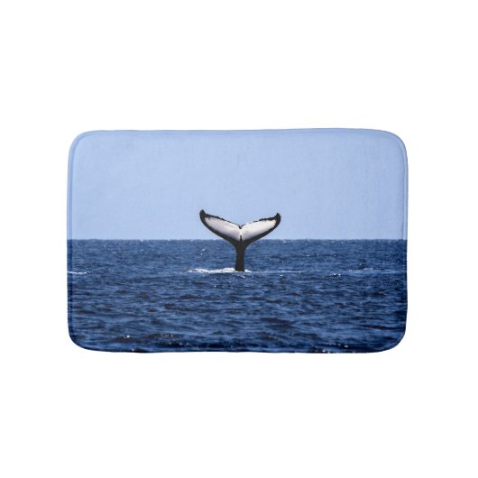 Tapis De Bain Baleine à bosse en océan (Devant)