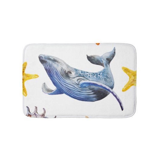 Tapis De Bain Baleine à graphisme d'entreprise : Tableau de chan (Devant)