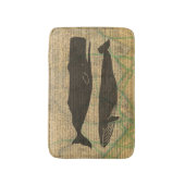 Tapis De Bain Baleine antique Vie marine (Devant (Vertical))