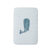 Tapis De Bain Baleine Bleu Bleu Bande Mat (Devant (Vertical))