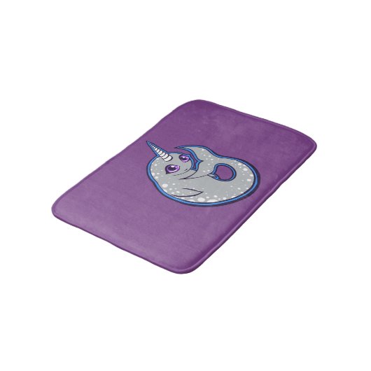 Tapis De Bain Baleine grise de Narwhal avec la conception de (Angle)