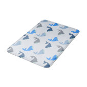 Tapis De Bain Baleine moderne mignonne Motif illustré bleu (Angle)