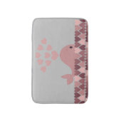Tapis De Bain Baleine rose et coeurs (Devant (Vertical))