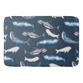 Tapis De Bain Baleines aquarelles (Devant)