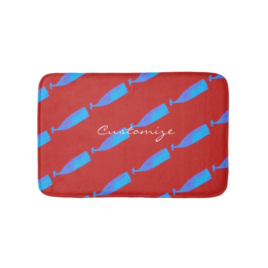Tapis De Bain baleines bleues customisées Thunder_Cove n'importe (Devant)
