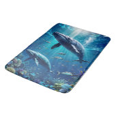 Tapis De Bain Baleines et coraux (Angle)