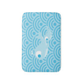 Tapis De Bain Baleines et vagues (Devant (Vertical))