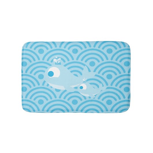 Tapis De Bain Baleines et vagues (Devant)