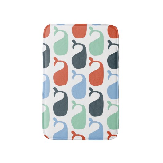Tapis De Bain Baleines marines (Devant (Vertical))