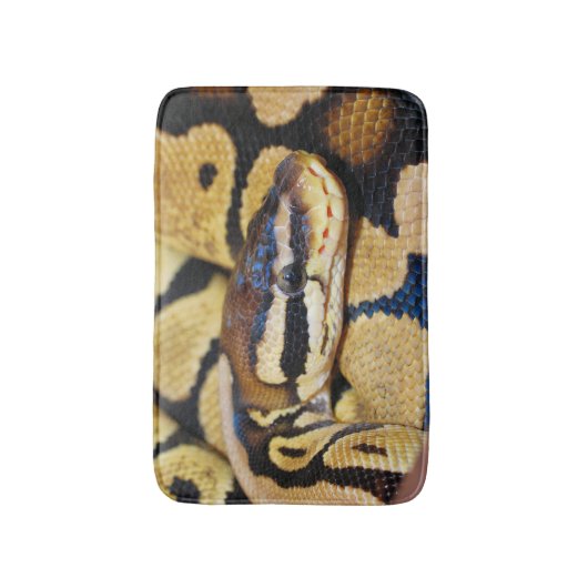 Tapis De Bain Ball Python, Belly Jaune, Enroulé dans Ball (Devant (Vertical))