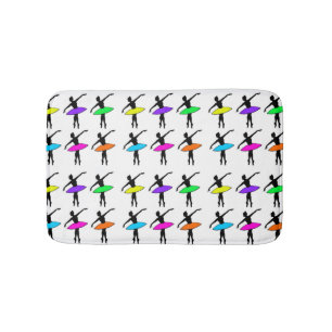 Tapis De Bain Ballet Pointe Danseur Considérant Danse Neon Balle