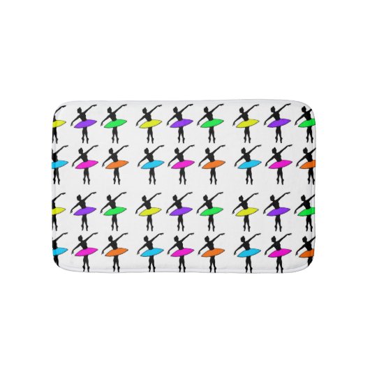 Tapis De Bain Ballet Pointe Danseur Considérant Danse Neon Balle (Devant)