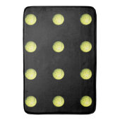Tapis De Bain Ballons De Golf Jaune Sur Noir, (devant Vertical)