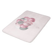 Tapis De Bain Ballons de parties scintillant rose et argent (Angle)