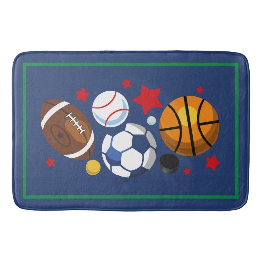 Tapis De Bain Ballons multisports Salle de bain (Devant)