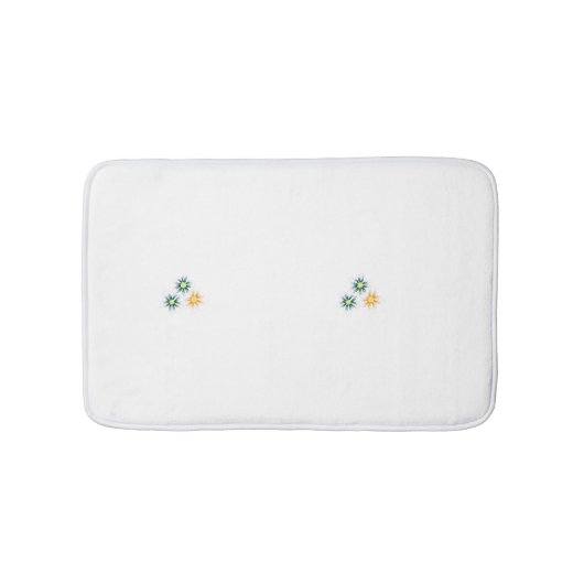 Tapis De Bain Banane jaune, bleu foncé vert, décoratif (Devant)