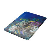 Tapis De Bain Banc de rougets autour d'un petit corail (Angle)
