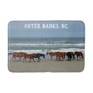 Tapis De Bain Bancs extérieurs de Chevaux sauvages OBX Caroline