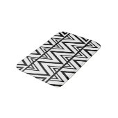 Tapis De Bain Bande Chevron noire et blanche Bande Chevron (Angle)