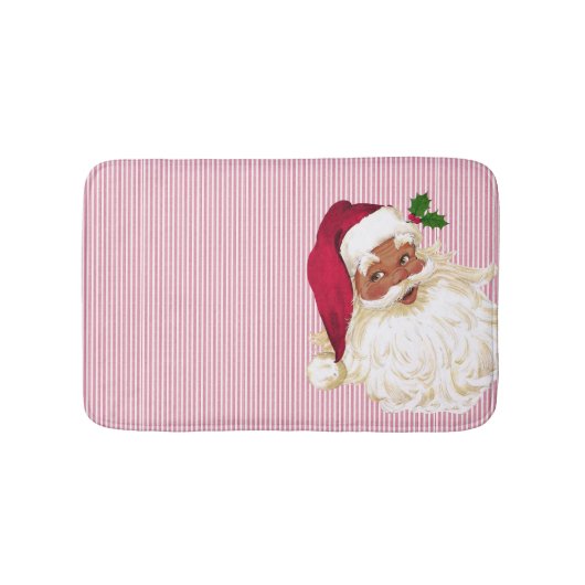 Tapis De Bain Bande de canneberge Noir Père Noël (Devant)