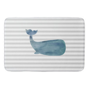 Tapis De Bain Bande de peinture nautique de baleine