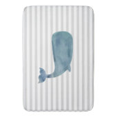 Tapis De Bain Bande de peinture nautique de baleine (devant Vertical)