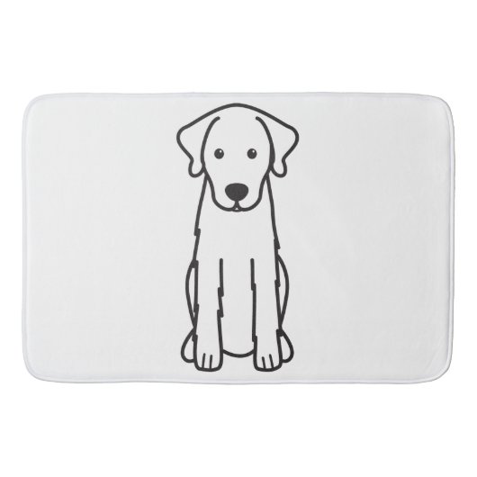 Tapis De Bain Bande dessinée de chien d'Akbash (Devant)