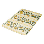 Tapis De Bain Bande florale Sunroot sur blanc cassé (Angle)