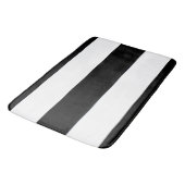 Tapis De Bain Bande large noire et blanche classique sur une (Angle)