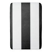 Tapis De Bain Bande large noire et blanche classique sur une (devant Vertical)