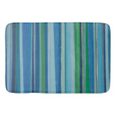 Tapis De Bain Bande peinte en bleu et vert (Devant)