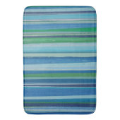 Tapis De Bain Bande peinte en bleu et vert (devant Vertical)