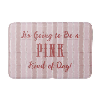 Tapis De Bain Bande rose