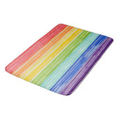 Tapis De Bain Bandes arc-en-ciel inondées (Angle)