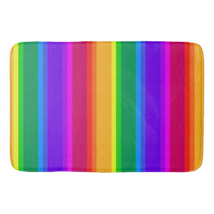 Tapis De Bain Bandes arc-en-ciel irrégulières
