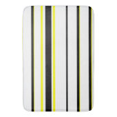 Tapis De Bain Bandes blanches et grises noires (devant Vertical)