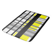 Tapis De Bain Bandes blanches et grises noires (Angle)