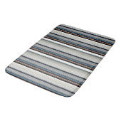 Tapis De Bain Bandes blanches gris mignonnes (Angle)