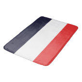 Tapis De Bain Bandes Bleu Blanc & Rouge Rayé (Angle)