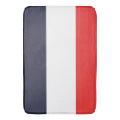 Tapis De Bain Bandes Bleu Blanc & Rouge Rayé (devant Vertical)