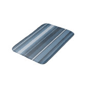 Tapis De Bain Bandes bleu gris (Angle)