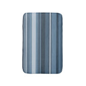 Tapis De Bain Bandes bleu gris (Devant (Vertical))