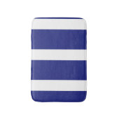 Tapis De Bain Bandes bleues et blanches de la marine (Devant (Vertical))