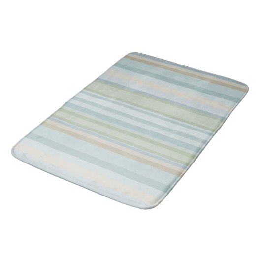 Tapis De Bain bandes bleues et vertes (Angle)