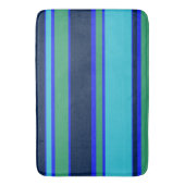 Tapis De Bain Bandes bleues et vertes (devant Vertical)