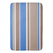 Tapis De Bain Bandes Brown et bleues (devant Vertical)
