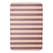 Tapis De Bain Bandes brunes rose mignonnes (devant Vertical)
