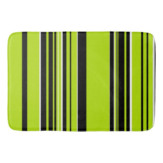Tapis De Bain Bandes complexes - Vert citron (Devant)