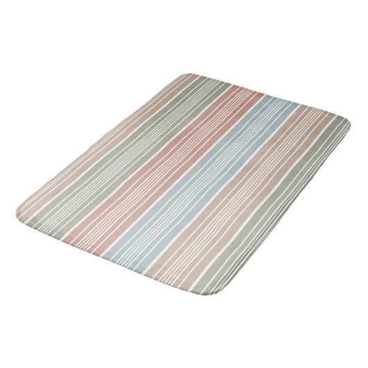 Tapis De Bain Bandes couleur Pastel cool (Angle)