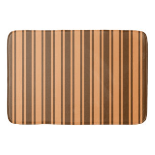 Tapis De Bain Bandes de bonbons marron rétro des années 1970